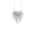 Fashion, accesorii si bijuterii - Femei - Accesorii femei - Genti si rucsacuri femei - Mini gentuta, de dama, din material sintetic, ButicCochet, 8x9x4 cm, inima cu strasuri, Argintiu - GND958 - Infinity.ro