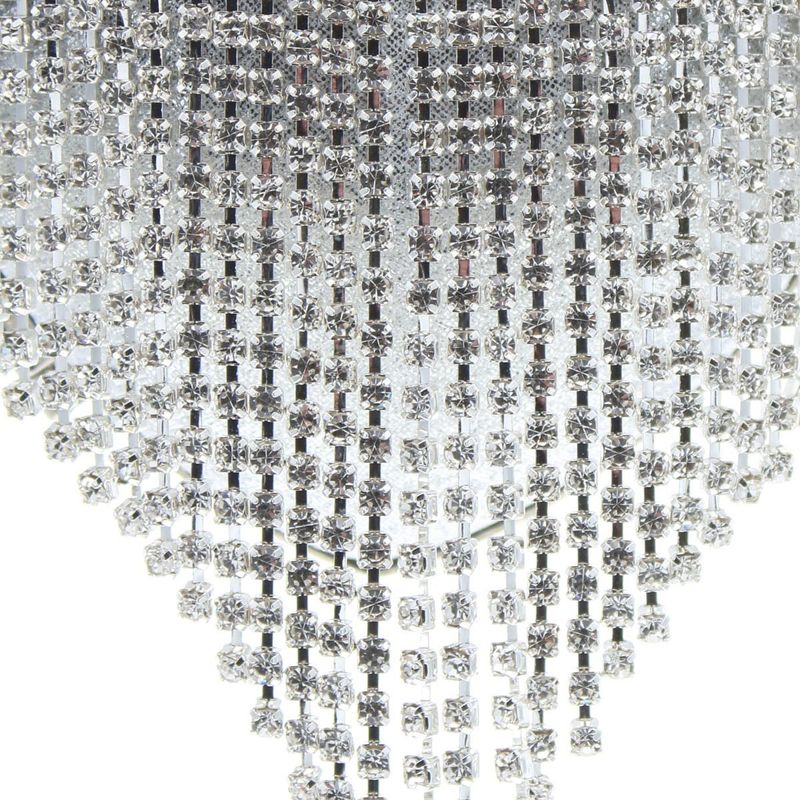 Fashion, accesorii si bijuterii - Femei - Accesorii femei - Genti si rucsacuri femei - Mini gentuta, de dama, din material sintetic, ButicCochet, 8x9x4 cm, inima cu strasuri, Argintiu - GND958 - Infinity.ro