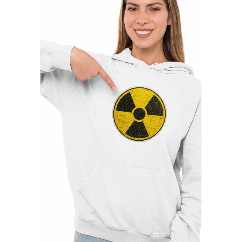 Fashion, accesorii si bijuterii - Femei - Imbracaminte femei - Hanorace femei - Hanorac Femei Danger Radiation Don Toliver Trap, alb, marime 2XL - Infinity.ro