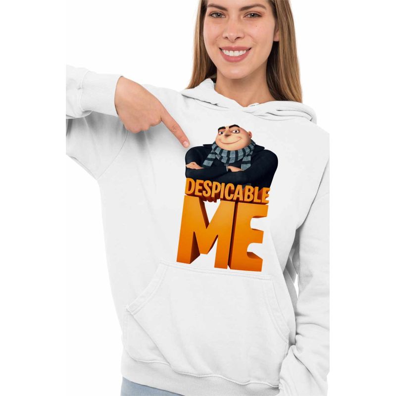 Fashion, accesorii si bijuterii - Femei - Imbracaminte femei - Hanorace femei - Hanorac Femei Despicable Me Gru Minions, alb, marime 2XL - Infinity.ro