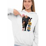 Fashion, accesorii si bijuterii - Femei - Imbracaminte femei - Hanorace femei - Hanorac Femei Despicable Me Family Minions, alb, marime 2XL - Infinity.ro