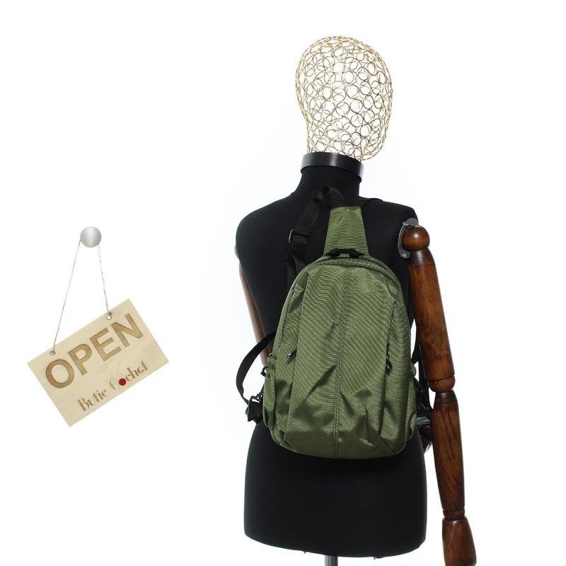 Fashion, accesorii si bijuterii - Femei - Accesorii femei - Genti si rucsacuri femei - Rucsac din material sintetic, unisex, 29x20x12 cm, Buticcochet, 4 compartimente, kaki - RUC261 - Infinity.ro