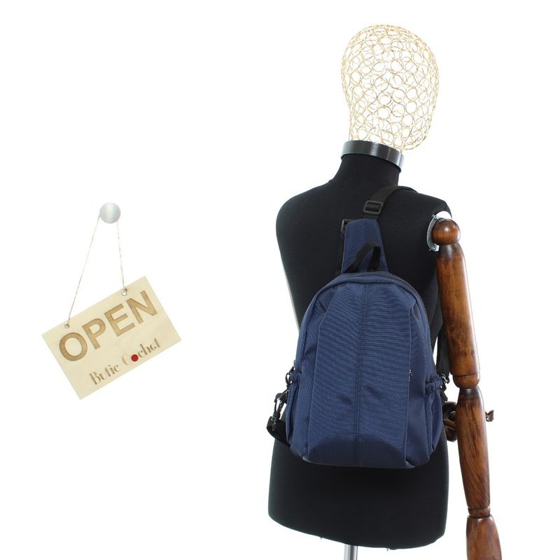 Fashion, accesorii si bijuterii - Femei - Accesorii femei - Genti si rucsacuri femei - Rucsac din material sintetic, unisex, 29x20x12 cm, Buticcochet, 4 compartimente, Bleumarin - RUC262 - Infinity.ro