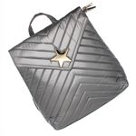 Fashion, accesorii si bijuterii - Femei - Accesorii femei - Genti si rucsacuri femei - Rucsac de dama, din fas, Co&Coo Fashion, 31x30 cm, Gri - GND52 - Infinity.ro