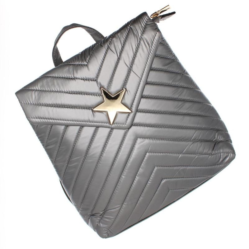 Fashion, accesorii si bijuterii - Femei - Accesorii femei - Genti si rucsacuri femei - Rucsac de dama, din fas, Co&Coo Fashion, 31x30 cm, Gri - GND52 - Infinity.ro