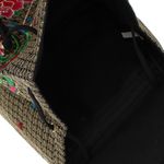 Fashion, accesorii si bijuterii - Femei - Accesorii femei - Genti si rucsacuri femei - Rucsac dama, din material textil, 35x26x13 cm, Negru cu flori brodate roz - RUC239 - Infinity.ro