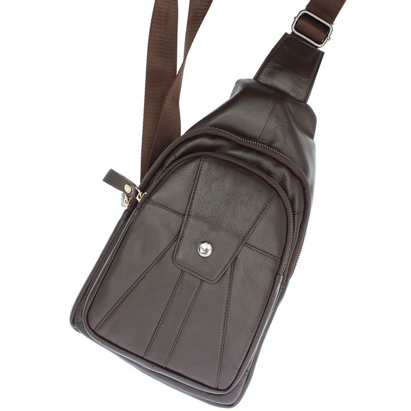 Fashion, accesorii si bijuterii - Femei - Accesorii femei - Genti si rucsacuri femei - Rucsac din piele naturala, ButicCochet, 30x17x7 cm, 4 compartimente, Maro inchis - RUC248 - Infinity.ro