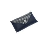 Fashion, accesorii si bijuterii - Femei - Accesorii femei - Genti si rucsacuri femei - Borseta de dama, Buticcochet, din piele ecologica, cu aplicatii metalice, Bleumarin -  BRS273 - Infinity.ro