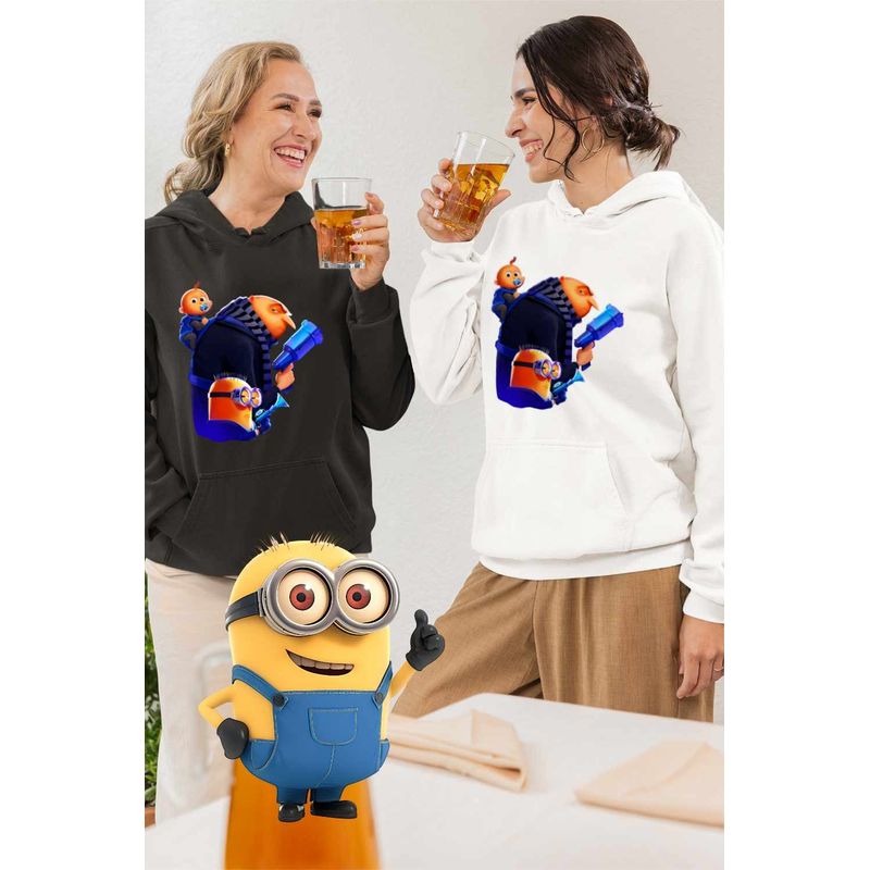 Fashion, accesorii si bijuterii - Femei - Imbracaminte femei - Hanorace femei - Hanorac Femei Despicable Minions Misiune, alb, marime 2XL - Infinity.ro