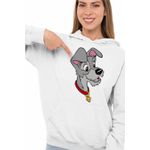 Fashion, accesorii si bijuterii - Femei - Imbracaminte femei - Hanorace femei - Hanorac Femei Doamna si Vagabondul Catel Metis, alb, marime 2XL - Infinity.ro