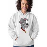Fashion, accesorii si bijuterii - Femei - Imbracaminte femei - Hanorace femei - Hanorac Femei Doamna si Vagabondul Catel Metis, alb, marime 2XL - Infinity.ro