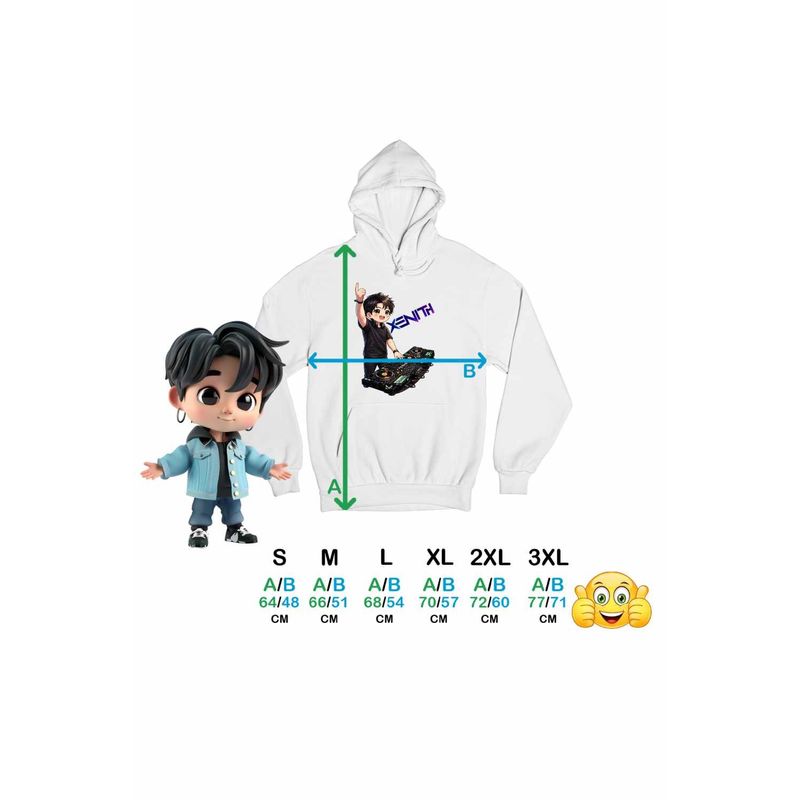 Fashion, accesorii si bijuterii - Femei - Imbracaminte femei - Hanorace femei - Hanorac Femei DJ Xenith K-pop Merch, alb, marime 2XL - Infinity.ro