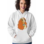 Fashion, accesorii si bijuterii - Femei - Imbracaminte femei - Hanorace femei - Hanorac Femei Doamna si Vagabondul Cocker Spaniel Catel, alb, marime 2XL - Infinity.ro