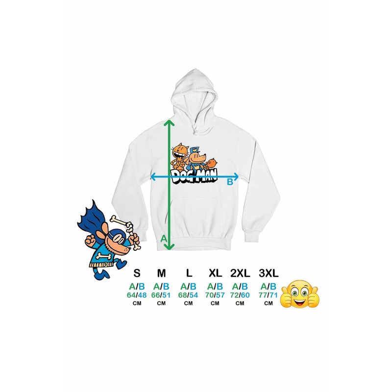 Fashion, accesorii si bijuterii - Femei - Imbracaminte femei - Hanorace femei - Hanorac Femei Dog Man All team Dav Pilkey Capitan Chilot, alb, marime 2XL - Infinity.ro