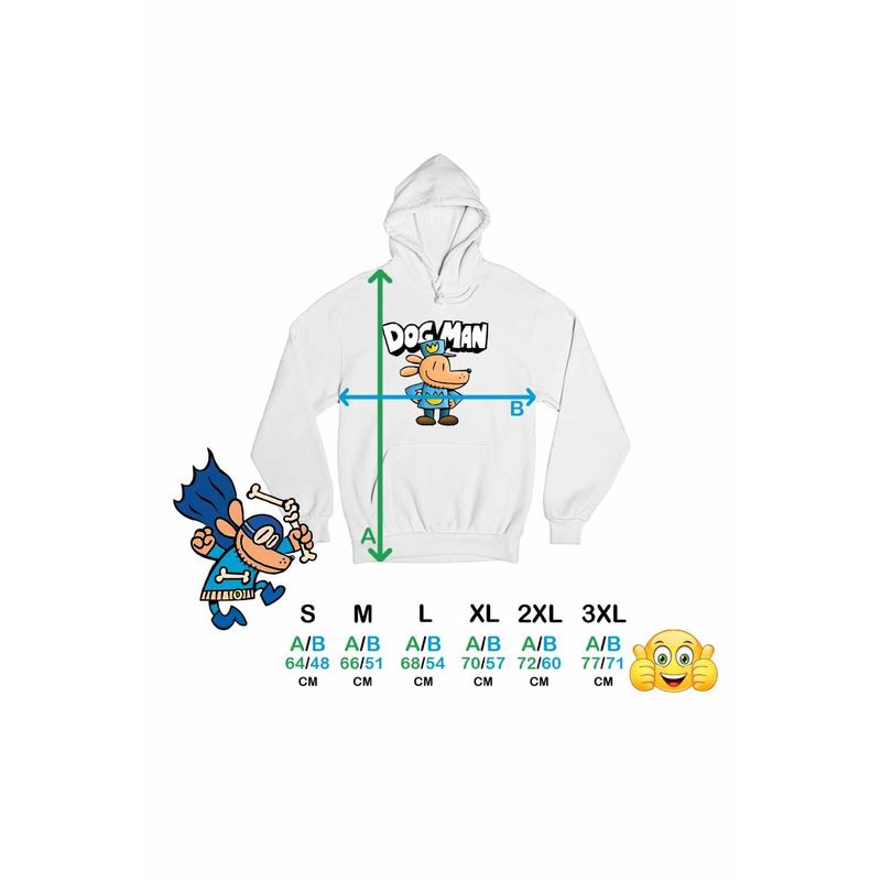 Fashion, accesorii si bijuterii - Femei - Imbracaminte femei - Hanorace femei - Hanorac Femei Dog Man Captain Underpants Dav Pilkey Dogman, alb, marime 2XL - Infinity.ro