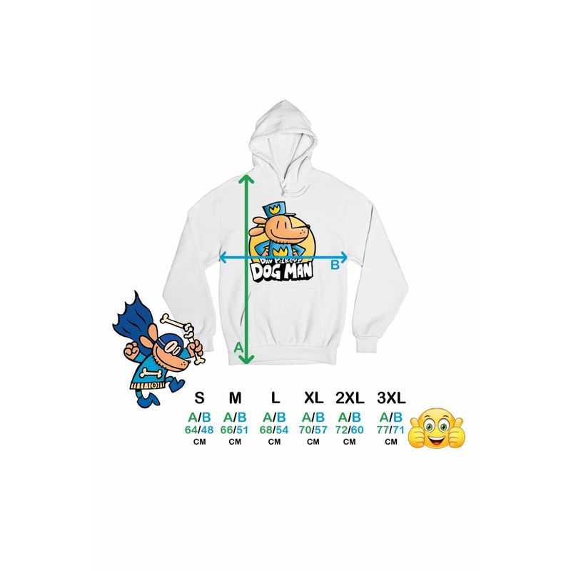 Fashion, accesorii si bijuterii - Femei - Imbracaminte femei - Hanorace femei - Hanorac Femei Dog Man Dav Pilkey Aventuri Caine Politist, alb, marime 2XL - Infinity.ro