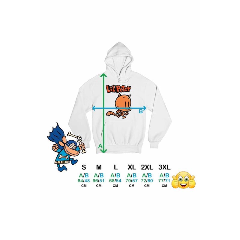 Fashion, accesorii si bijuterii - Femei - Imbracaminte femei - Hanorace femei - Hanorac Femei Dog Man Lil Petey Pisica Dav Pilkey, alb, marime 2XL - Infinity.ro