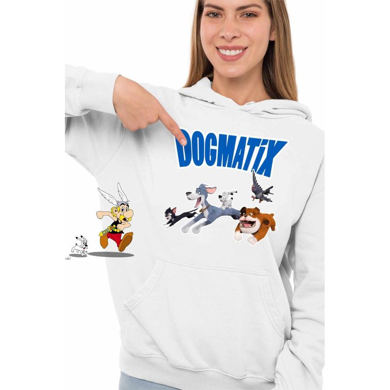 Fashion, accesorii si bijuterii - Femei - Imbracaminte femei - Hanorace femei - Hanorac Femei Dogmatix Dream Team Asterix Obelix, alb, marime 2XL - Infinity.ro