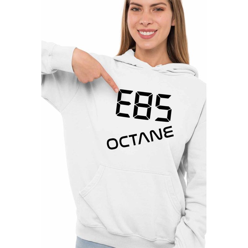 Fashion, accesorii si bijuterii - Femei - Imbracaminte femei - Hanorace femei - Hanorac Femei Don Toliver E85 Octane, alb, marime 2XL - Infinity.ro