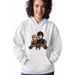 Fashion, accesorii si bijuterii - Femei - Imbracaminte femei - Hanorace femei - Hanorac Femei Dragon Riders Hiccup Astrid How to train your dragon, alb, marime 2XL - Infinity.ro
