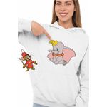 Fashion, accesorii si bijuterii - Femei - Imbracaminte femei - Hanorace femei - Hanorac Femei Dumbo Elefant Circ Zburator Urechi Mari, alb, marime 2XL - Infinity.ro
