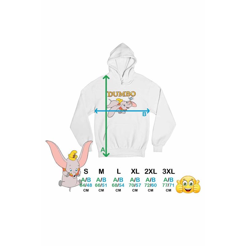 Fashion, accesorii si bijuterii - Femei - Imbracaminte femei - Hanorace femei - Hanorac Femei Dumbo Elefantel Zburator Circ, alb, marime 2XL - Infinity.ro