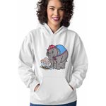 Fashion, accesorii si bijuterii - Femei - Imbracaminte femei - Hanorace femei - Hanorac Femei Dumbo Jumbo Baie Circus, alb, marime 2XL - Infinity.ro