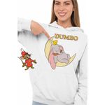 Fashion, accesorii si bijuterii - Femei - Imbracaminte femei - Hanorace femei - Hanorac Femei Dumbo Luna Somn Usor Elefant Circ, alb, marime 2XL - Infinity.ro