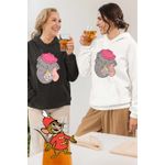 Fashion, accesorii si bijuterii - Femei - Imbracaminte femei - Hanorace femei - Hanorac Femei Dumbo Jumbo Love Elefant Circ, alb, marime 2XL - Infinity.ro
