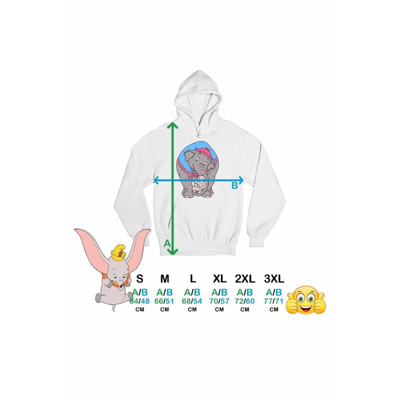 Fashion, accesorii si bijuterii - Femei - Imbracaminte femei - Hanorace femei - Hanorac Femei Dumbo Mama Jumbo Circ Clovn, alb, marime 2XL - Infinity.ro