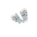 Fashion, accesorii si bijuterii - Copii - Accesorii copii - Manusi copii - Manusi copii, de iarna, din acril si lana, ButicCochet, cu ursulet, fara degete, One size, Gri - MC18 - Infinity.ro