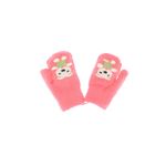 Fashion, accesorii si bijuterii - Copii - Accesorii copii - Manusi copii - Manusi copii, de iarna, din acril si lana, ButicCochet, cu urs, fara degete, One size, Corai - MC23 - Infinity.ro