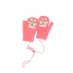 Fashion, accesorii si bijuterii - Copii - Accesorii copii - Manusi copii - Manusi copii, de iarna, din acril si lana, ButicCochet, cu urs, fara degete, One size, Corai - MC23 - Infinity.ro