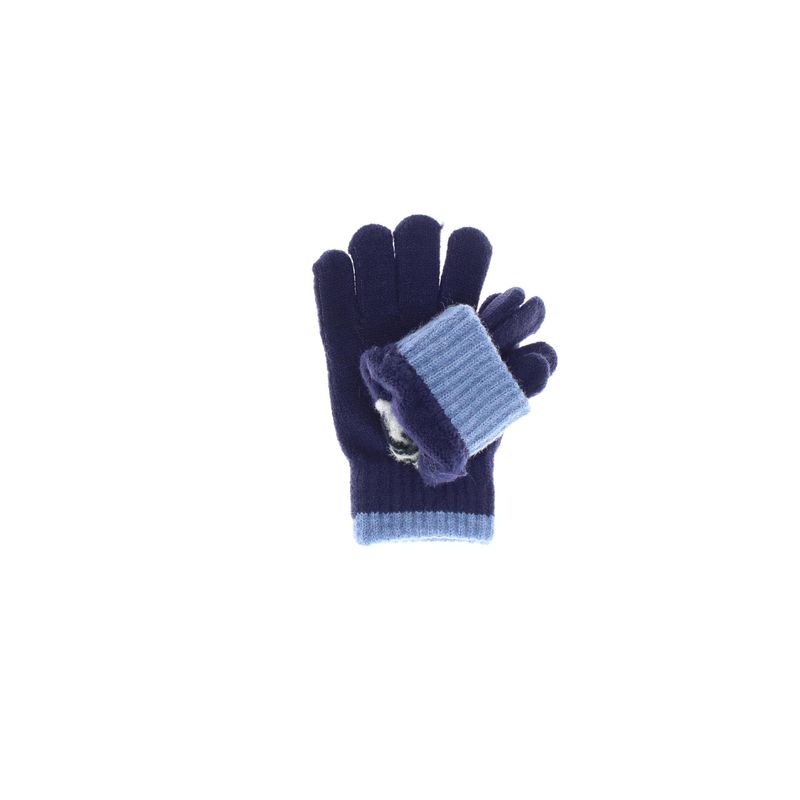 Fashion, accesorii si bijuterii - Copii - Accesorii copii - Manusi copii - Manusi copii, de iarna, din acril si lana, ButicCochet, model minge, cu degete, One size, Bleumarin - MC72 - Infinity.ro
