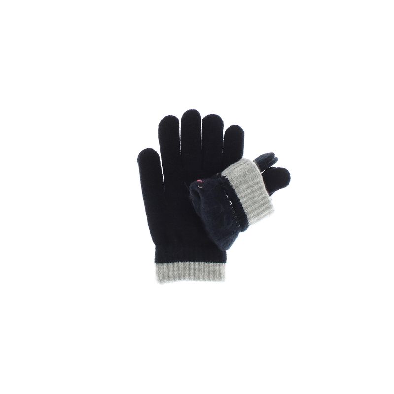 Fashion, accesorii si bijuterii - Copii - Accesorii copii - Manusi copii - Manusi copii, de iarna, din acril si lana, ButicCochet, model happy face, cu degete, One size, Negru - MC78 - Infinity.ro