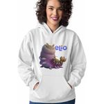 Fashion, accesorii si bijuterii - Femei - Imbracaminte femei - Hanorace femei - Hanorac Femei Elio Alien Glordon, alb, marime 2XL - Infinity.ro