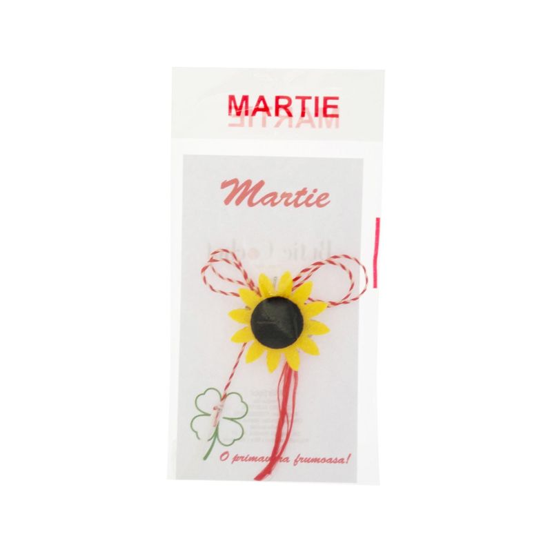 Market - Cadouri - Martisoare - Martisor Brosa, Buticcochet, Floarea soarelui, din fetru - MR494 - Infinity.ro