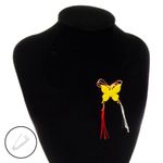 Market - Cadouri - Martisoare - Martisor Brosa, Buticcochet, fluturas galben, din fetru - MR492 - Infinity.ro