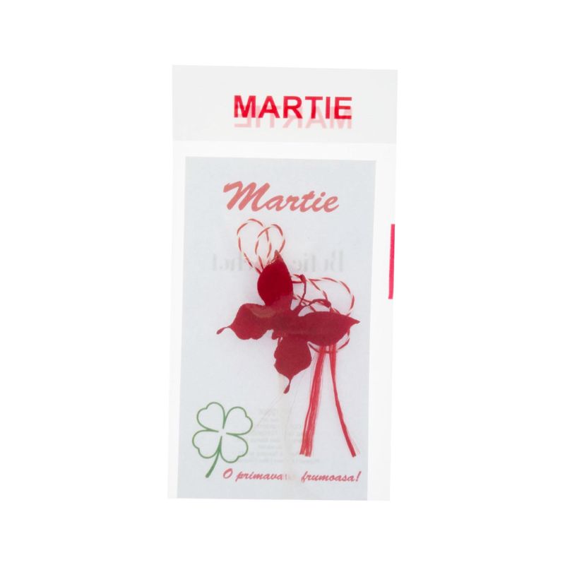 Market - Cadouri - Martisoare - Martisor Brosa, Buticcochet, fluturas rosu, din fetru - MR499 - Infinity.ro