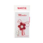 Market - Cadouri - Martisoare - Martisor Brosa, Buticcochet, din fetru, Floare rosu cu alb - MR496 - Infinity.ro