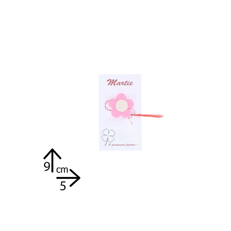 Market - Cadouri - Martisoare - Martisor Brosa, Buticcochet, floare, din fetru, 3 cm, Roz - MR532 - Infinity.ro