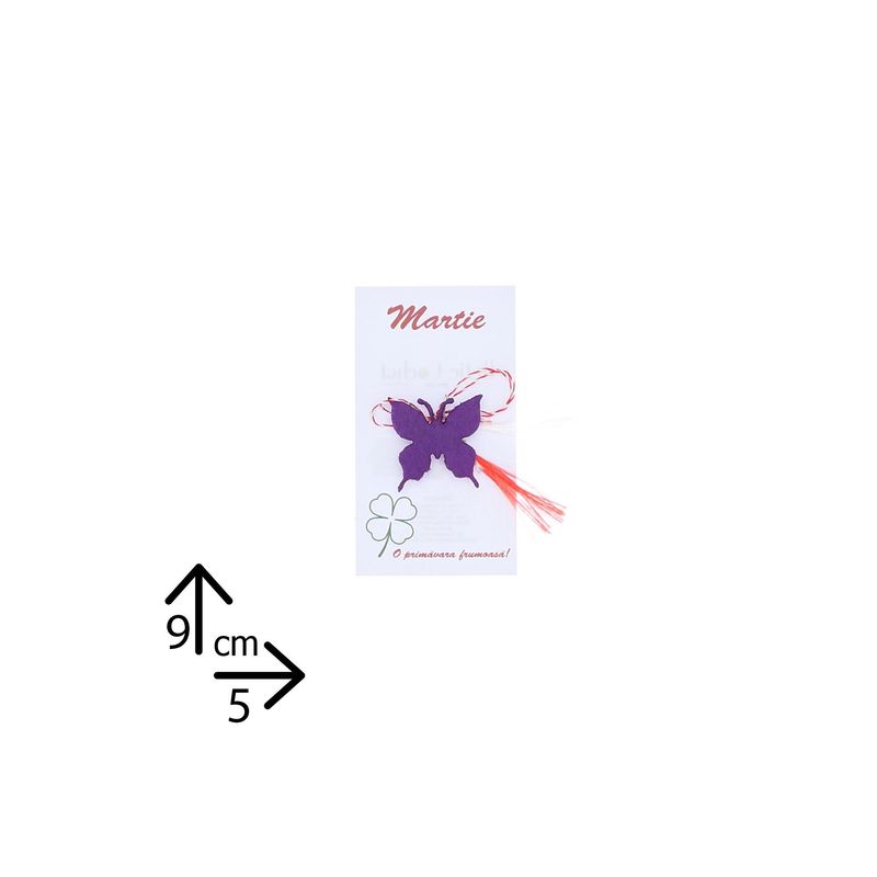 Market - Cadouri - Martisoare - Martisor Brosa, Buticcochet, fluturas, din fetru, 3 cm, Mov - MR531 - Infinity.ro
