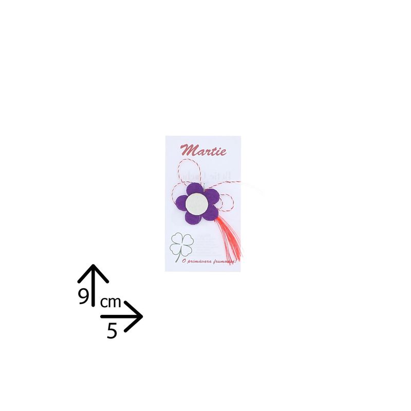Market - Cadouri - Martisoare - Martisor Brosa, Buticcochet, floare, din fetru, 3 cm, Mov - MR533 - Infinity.ro