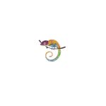 Market - Cadouri - Martisoare - Martisor Brosa, Buticcochet, din metal, Cameleon, 6x7 cm, Multicolor - MR544 - Infinity.ro