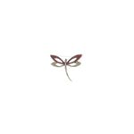 Market - Cadouri - Martisoare - Martisor Brosa, Buticcochet, din metal, Libelula, 6x5 cm, Rosu - MR564 - Infinity.ro