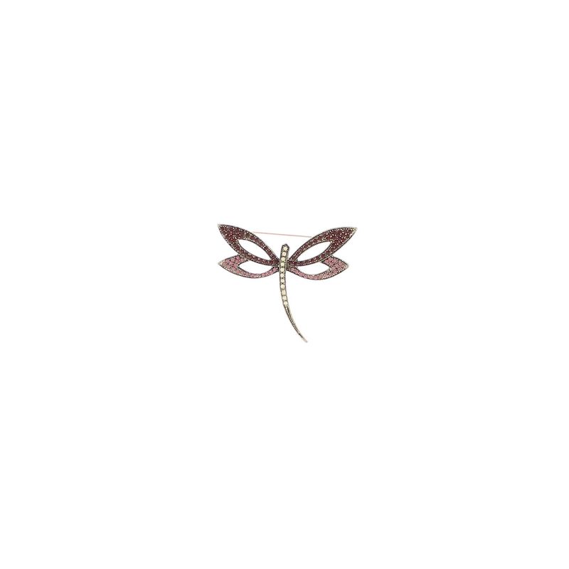 Market - Cadouri - Martisoare - Martisor Brosa, Buticcochet, din metal, Libelula, 6x5 cm, Roz - MR565 - Infinity.ro