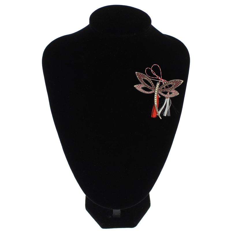 Market - Cadouri - Martisoare - Martisor Brosa, Buticcochet, din metal, Libelula, 6x5 cm, Roz - MR565 - Infinity.ro