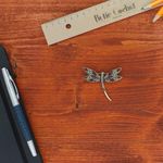Market - Cadouri - Martisoare - Martisor Brosa, Buticcochet, din metal, Libelula, 6x5 cm, Rosu - MR562 - Infinity.ro