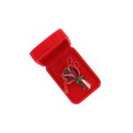 Market - Cadouri - Martisoare - Martisor Brosa, Buticcochet, din metal, Trandafir, 4x6 cm, Rosu - MR570 - Infinity.ro