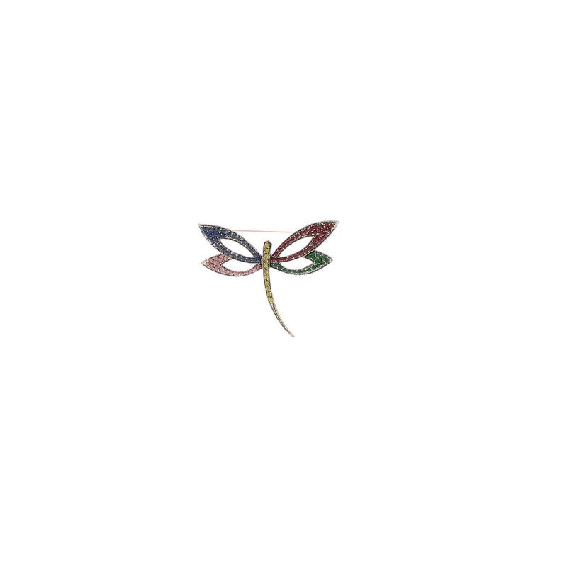 Market - Cadouri - Martisoare - Martisor Brosa, Buticcochet, din metal, Libelula, 6x5 cm, Multicolor - MR566 - Infinity.ro
